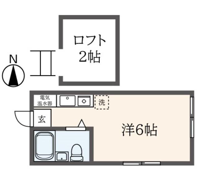 プチメゾン府中(ワンルーム/2階)の間取り写真