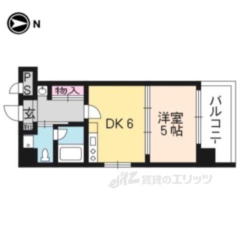 G-STAGE京都油小路(1DK/1階)の間取り写真
