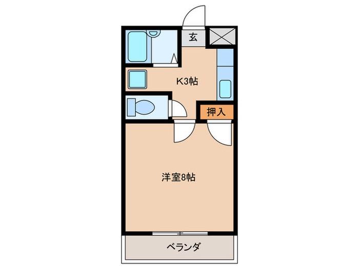 COMFORT98(1K/1階)の間取り写真