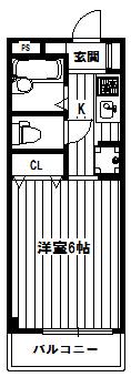 ルベール石神井台(1K/3階)の間取り写真
