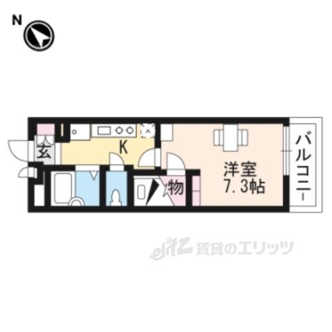 レオパレス若葉(1K/1階)の間取り写真