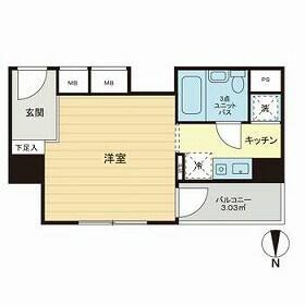 渋谷グランドハイツ(ワンルーム/10階)の間取り写真