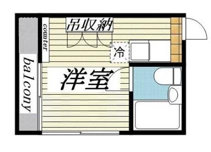 メゾン・ド・新中野(ワンルーム/3階)の間取り写真
