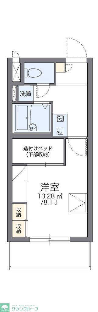 レオパレスAS 61(1K/3階)の間取り写真