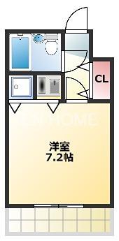 ウエステージ夕陽丘(1K/9階)の間取り写真