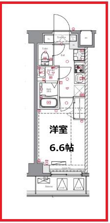 アゼスト立石I(1K/4階)の間取り写真