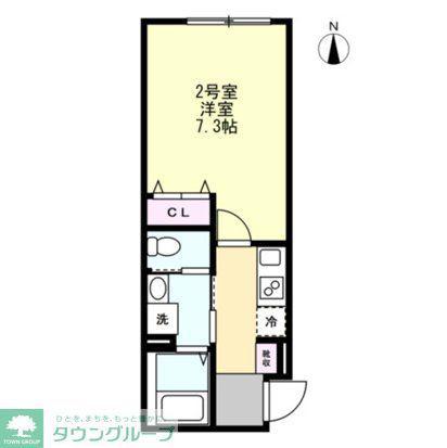 アネット大和(1K/2階)の間取り写真