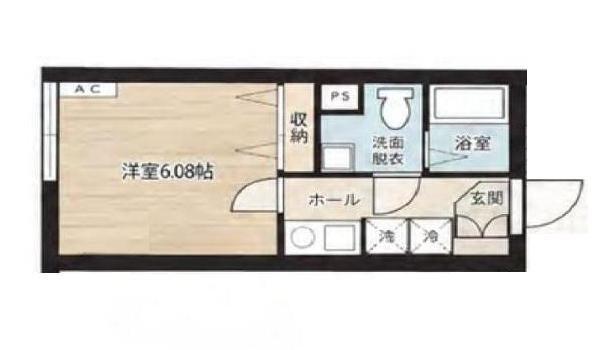 GRANIS巣鴨(1K/B1階)の間取り写真