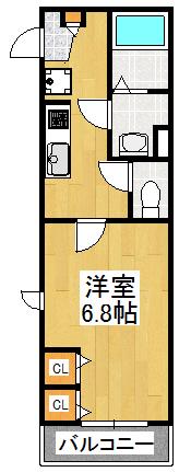 LA・MAISON M(1K/1階)の間取り写真