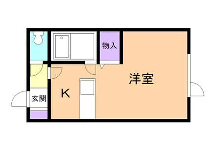 ジョイライフ(ワンルーム/2階)の間取り写真