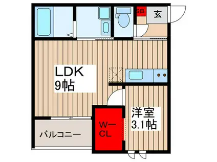 REGALEST 大和田(1LDK/1階)の間取り写真