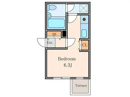 HAPPY・DE・SANGENJAYA(ワンルーム/1階)の間取り写真