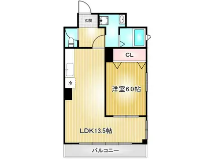 千代田マンション(1LDK/7階)の間取り写真