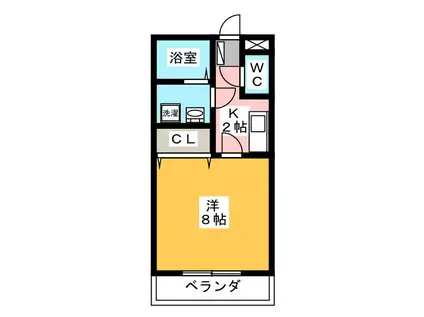 マリエマナ(1K/1階)の間取り写真