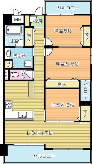 COMO GRANDE(3LDK/4階)の間取り写真