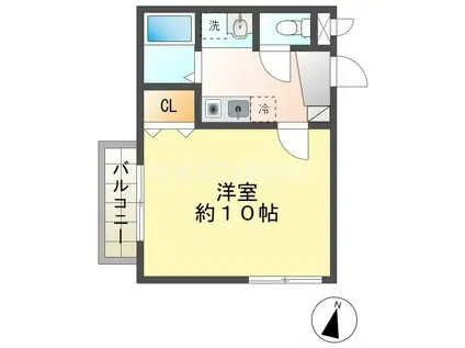 Rプリンス21(1K/1階)の間取り写真