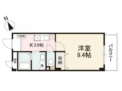 CRAYON TERRACE(1K/3階)の間取り写真