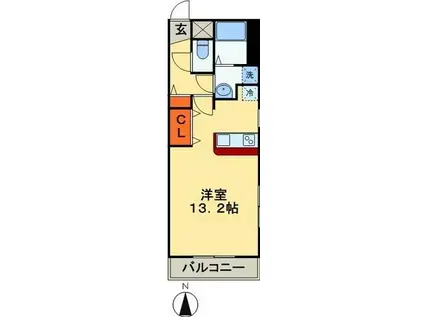 金太郎ヒルズVIII(1K/3階)の間取り写真