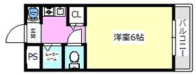 サンマンション茨木(1K/3階)の間取り写真