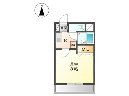 シャトー大塚(1K/2階)の間取り写真