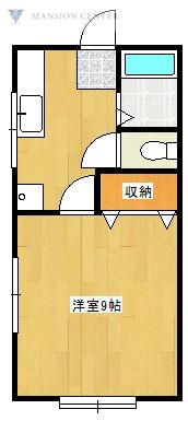 アクセスⅡ(1K/2階)の間取り写真