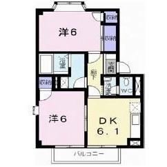 コータコートII(2DK/1階)の間取り写真