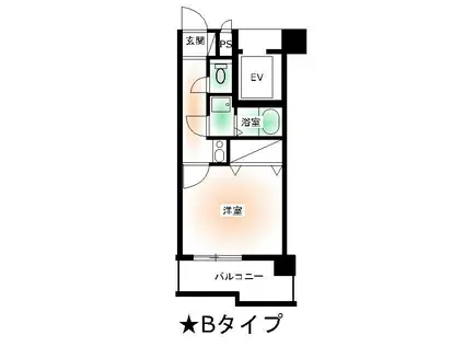 ベルトピア坂出II(ワンルーム/6階)の間取り写真