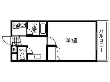 メゾン・リュミエール(1K/2階)の間取り写真