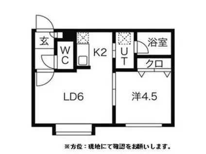 サウザンドファイン琴似(1LDK/3階)の間取り写真