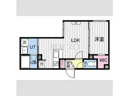 ASTER S14(1LDK/2階)の間取り写真