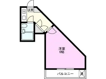 ジュネパレス87(1K/2階)の間取り写真