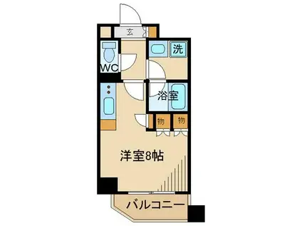 クリオコンフォート府中(1K/4階)の間取り写真