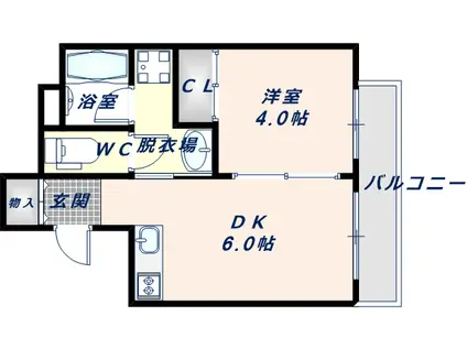 シャラロステ(1DK/9階)の間取り写真