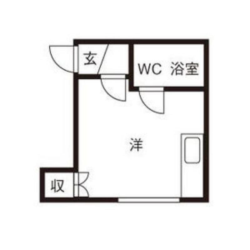 コーポライフ二十四軒N(ワンルーム/2階)の間取り写真