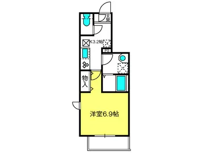 MAISON SOLA(1K/1階)の間取り写真