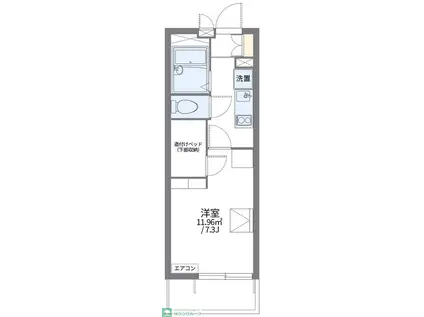 レオパレスNAORAI(1K/3階)の間取り写真