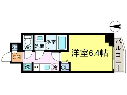 THE PASEO新小岩II(1K/3階)の間取り写真