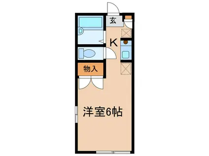 レジデンス八島(ワンルーム/1階)の間取り写真