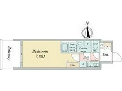 ARTIZA金山(1K/2階)の間取り写真