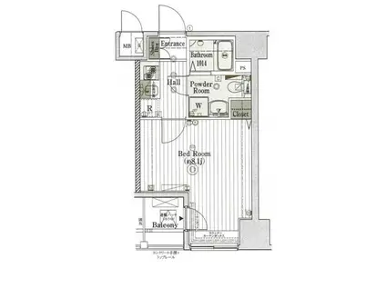 レガスタ東向島(1K/2階)の間取り写真