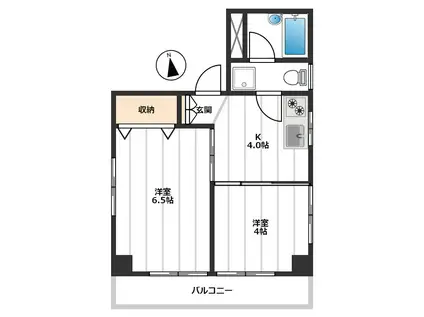 メゾンベール(2K/3階)の間取り写真