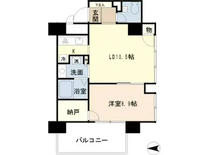 エクセルコート戸田公園(1SLDK/7階)の間取り写真