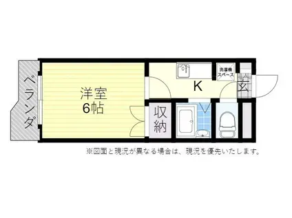 インテリジェントコーポNO.2B(1K/2階)の間取り写真