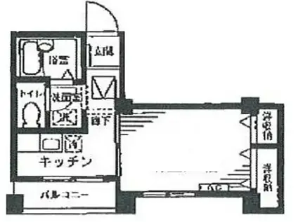 ヴィップ弥生(1K/1階)の間取り写真