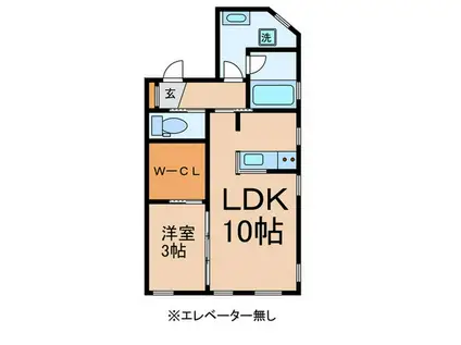 HIGASHIKITAZAWA TERRACE(1LDK/4階)の間取り写真