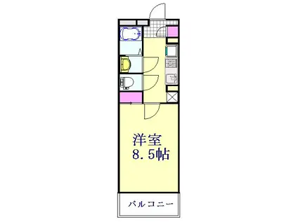 レオネクストひまわり(1K/3階)の間取り写真