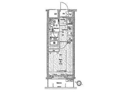 プレミアムキューブ東十条エリア(1K/5階)の間取り写真