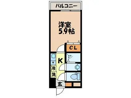 SIGNPOST界(1K/3階)の間取り写真