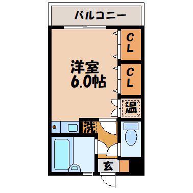 井上ハイム(ワンルーム/3階)の間取り写真