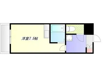 市村第2マンション(ワンルーム/1階)の間取り写真